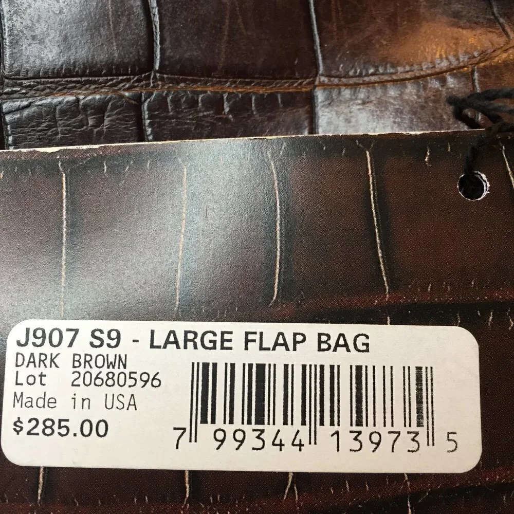 DOONEY & BOURKE Bayou Croco Alligator Full Flap Crossbody Leather VINTAGE NWT
